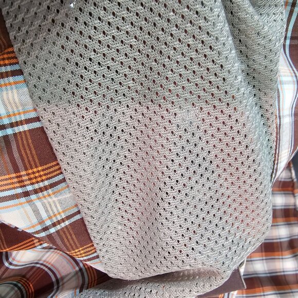 Eddie Bauer Mens Outdoors Plaid Shirt Size Medium Vented Fishing Camping Casual - Picture 9 of 10